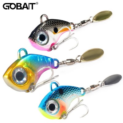 Wobble Rotating Metal VIB Vibration Bait Spinner Spoon Jig Fishing Lures 10g 20g