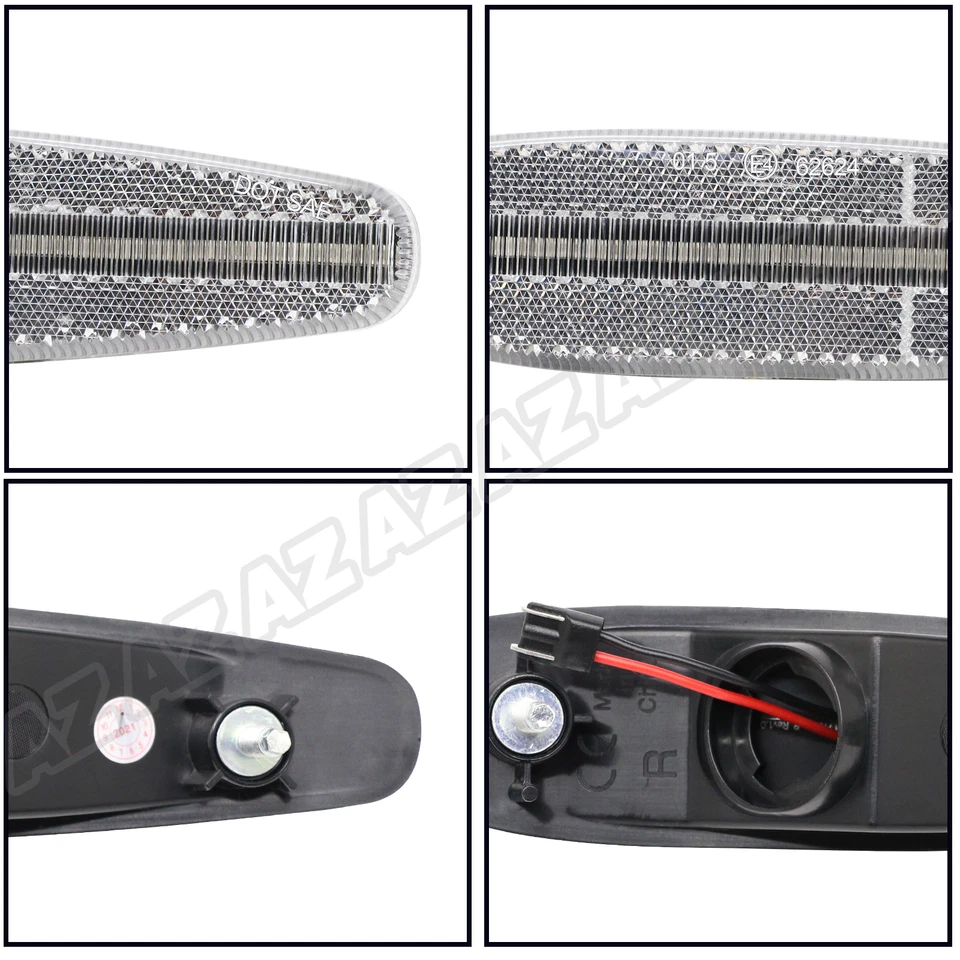 Amber LED Side Marker Lights Bumper Lamp For 1995-1998 Nissan 240SX Silvia S14 Foto 4 de 4