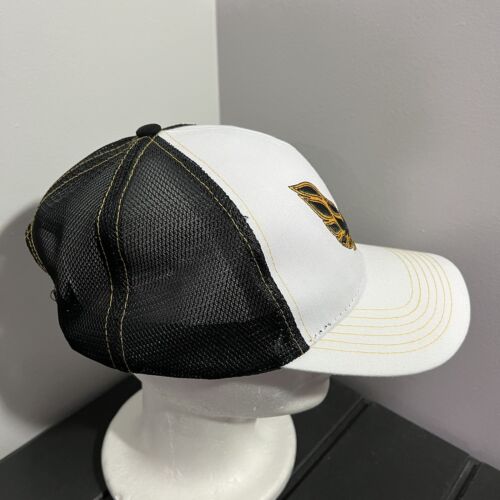 Pontiac Firebird Car White Black Gold Mesh Snapback Trucker Hat Adult OSFM - Picture 3 of 9