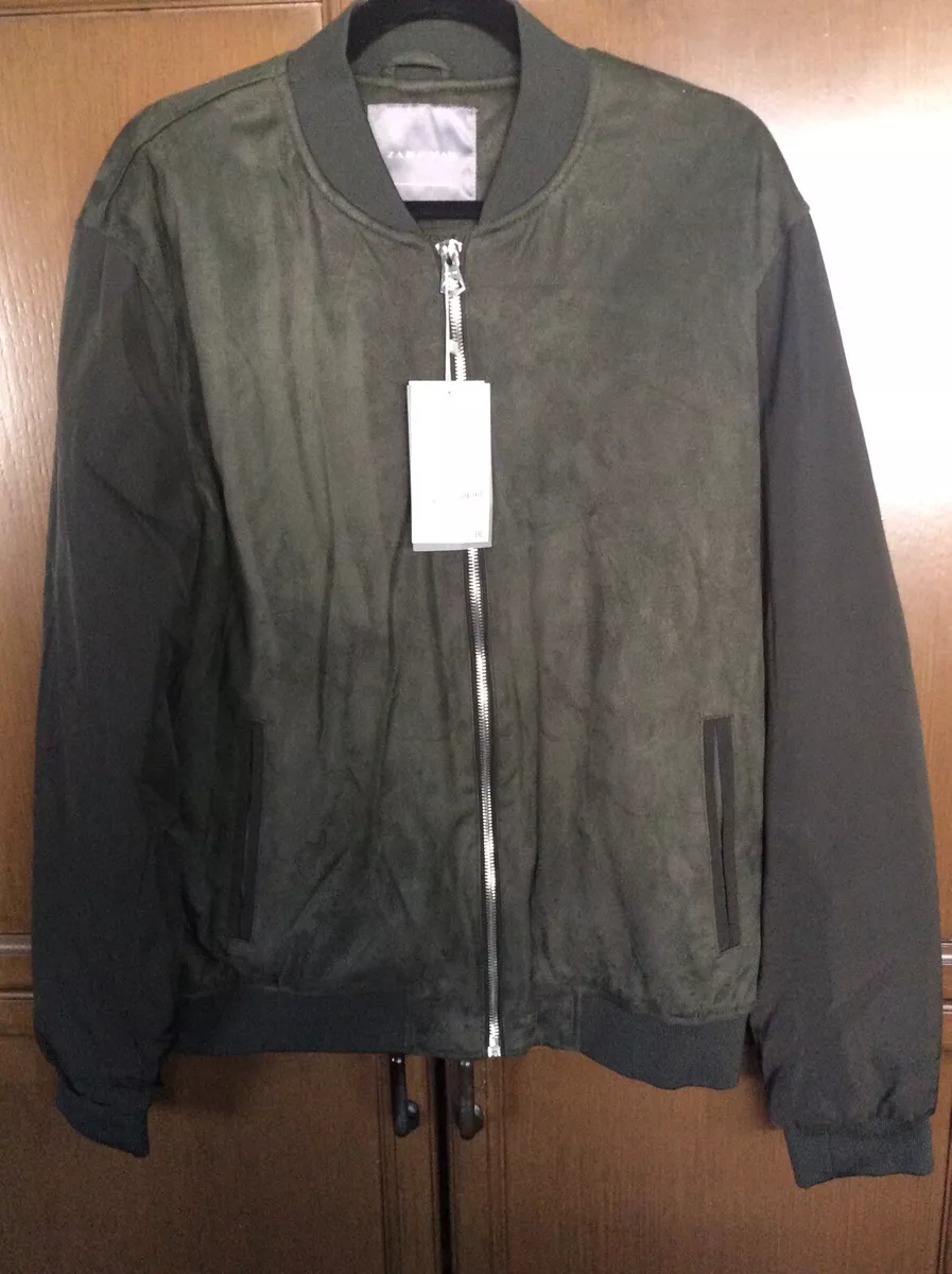 Faux suede cheap bomber jacket zara