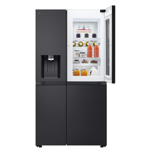 LG Side by Side Kühl-/gefrierkombination 628 L Essence Matte Black GSXE90EVAD - Bild 4 von 12