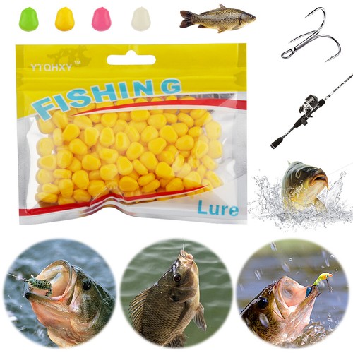 100Pcs Corn Smell Soft Bait Fake Corn Buoyancy Bait Fishing Accessories (Yellow) - Picture 4 of 9