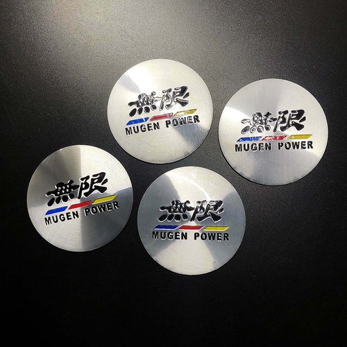 4Pcs For Mugen Power Aluminum Alloy Car Wheel Center Hub Caps Stickers