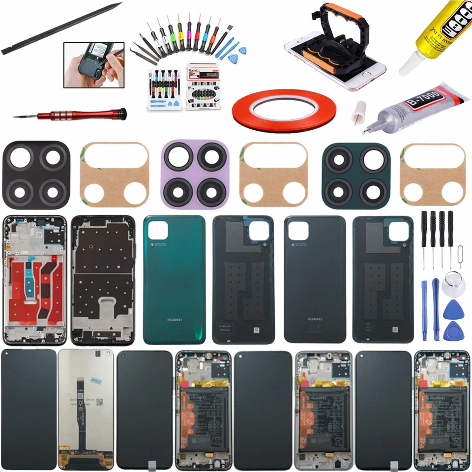 Auswahl Ersatzteile für Huawei P40 Lite Reparatur Display Akkudeckel Werkzeug - Bild 1 von 1