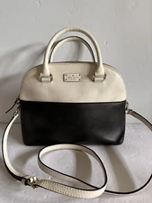 Kate Spade Satchel Dome Grove Street Carli Handbag White Black Crossbody Purse
