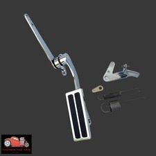 Polished Aluminum Throttle Gas Pedal Assembly Bracket Universal Street Rod Polished Aluminum Throttle Gas Pedal Assembly Bracket Universal Street Rod