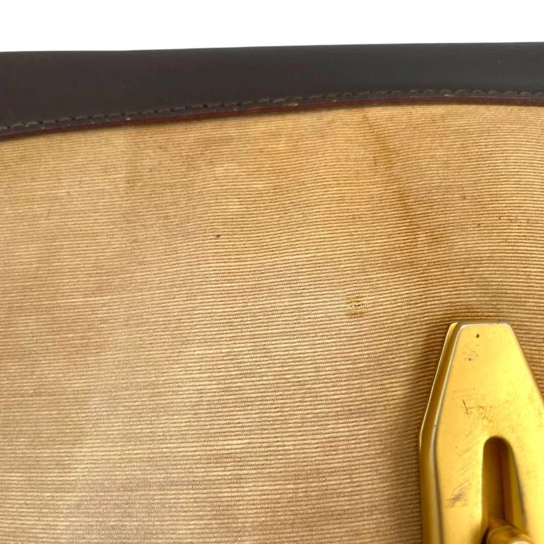 CELINE Borsa a mano donna borsa con patta girevole formale in pelle nylon