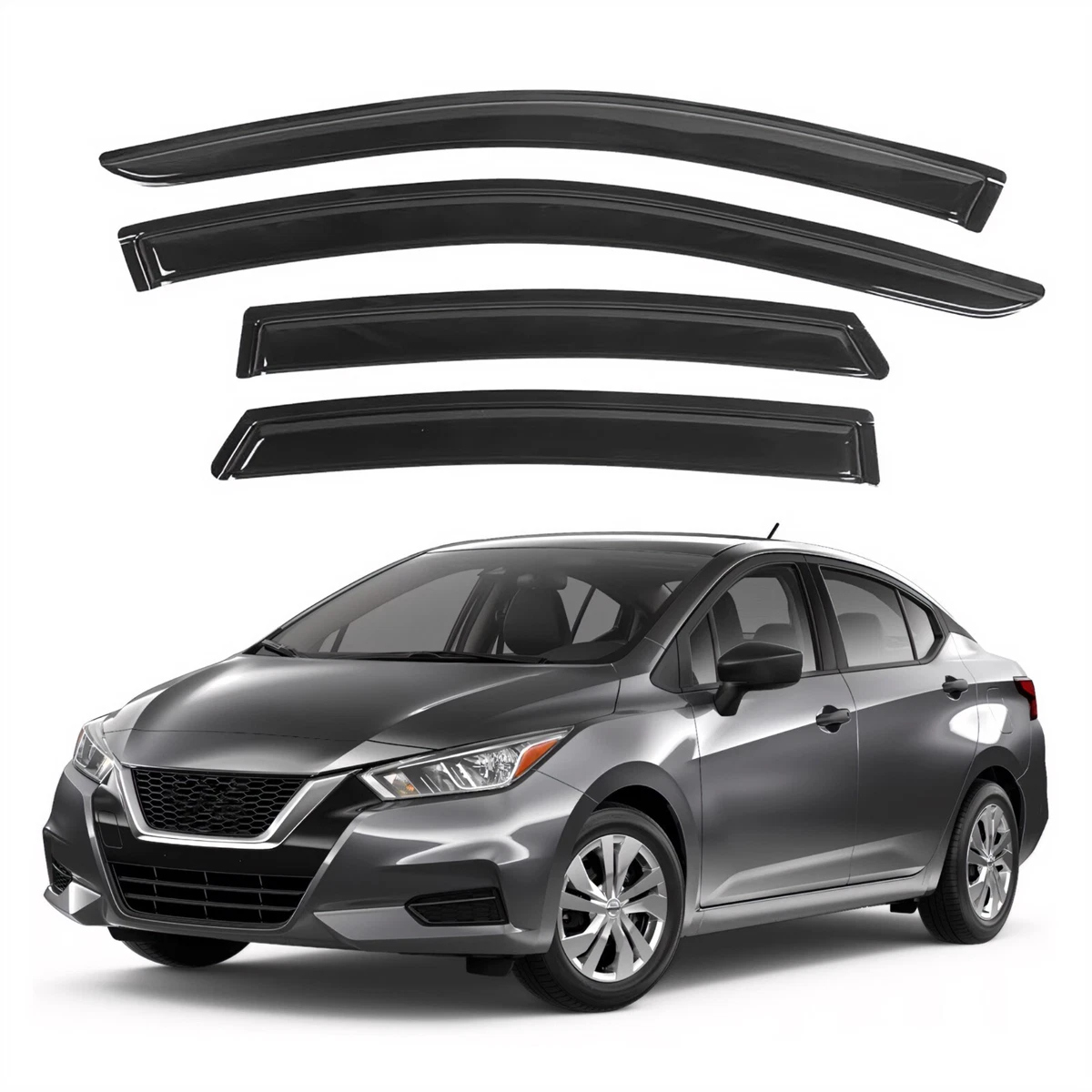 KPY Rain Guard Window Visors for Nissan Versa Sedan 2020 2024 4