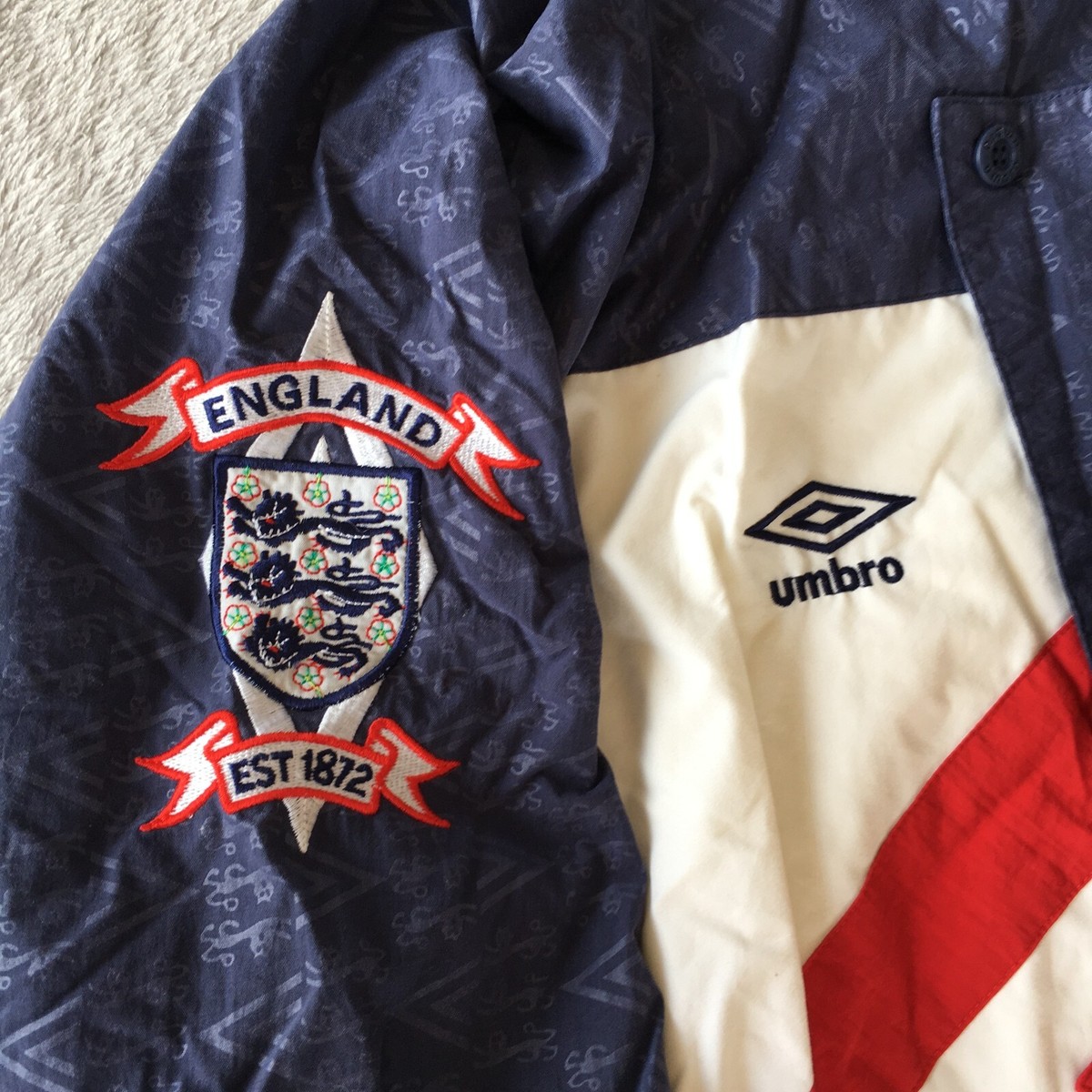 ウェア 90S VINTAGE 90-92 England national team England 90/92 • Shell Jacket • M – Real Vintage Football