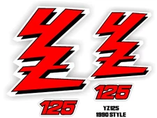 Yamaha YZ125 Factory Style Shroud Graphics Kit  89-92  YZ 125 decals 1990
