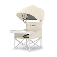 4-in-1 Portable Baby Chair, Foldable Toddler Booster Seat with Removable Tray...