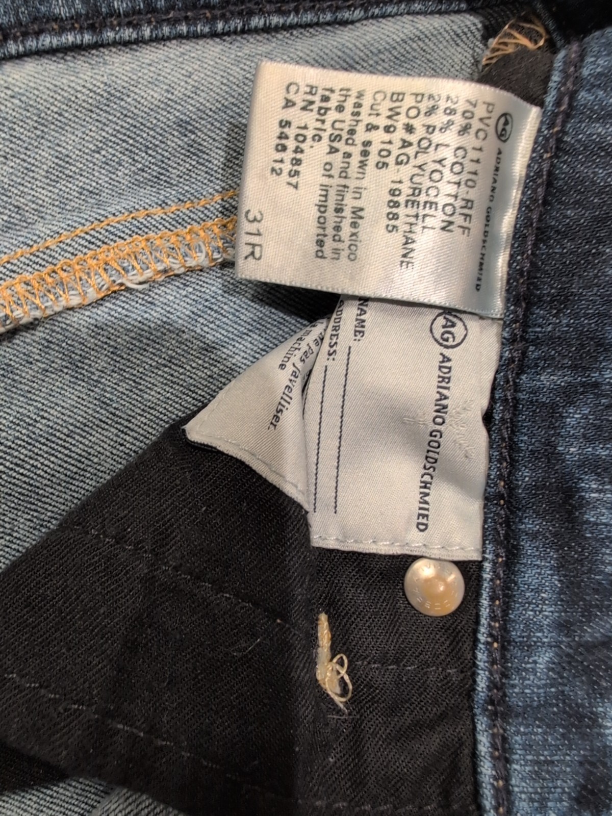 Women's Adriano Goldschmied "The Stilt Cigarette" Skinny Jeans Tg 25 Meas 27x29 thumbnail 10