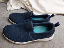 Vionic Slip On Walking Shoes Womens 8.5 40 Navy Blue Comfort 336KEA Sneakers