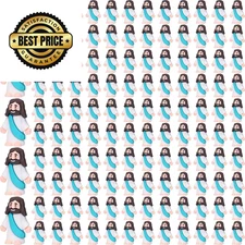 Barydat 200 Pack Mini Jesus Figurines Bulk Tiny Figures Cyan Blue 