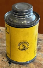 Scarce 1950’s DeVoe Rubber Cement Indian 3” T 3 oz. Paper Label