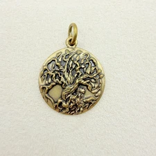 Alex and Ani Bronze Tone Tree of Life Round Pendant Charm Growth Strength Family