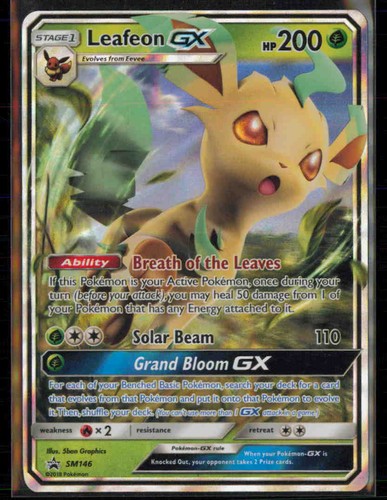 Leafeon GX - SM146 SMP Holo Sun & Moon Promo Pokemon Near Mint