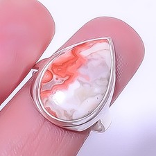 Crazy Lace Agate - Australia 925 Sterling Silver Ring s.8.5 R7553-10