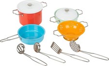 Small Foot Cookware set with metal accessories, for the play kitchen, role-playi
