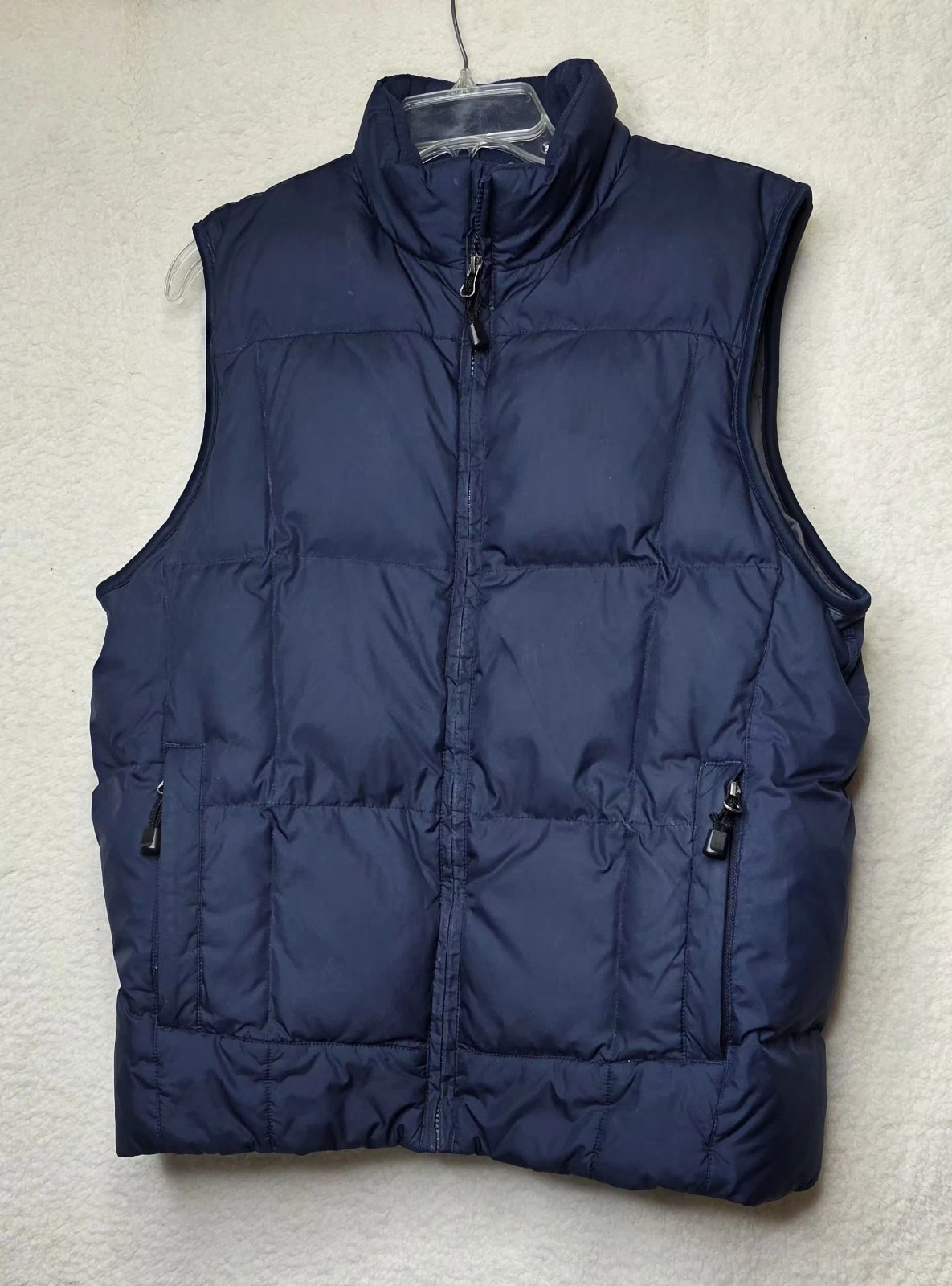 Eddie Bauer Premium Goose Down Puffer Vest Mens S Navy