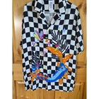 Disney Alice In Wonderland Caterpillar Checkered Button Down Shirt Large