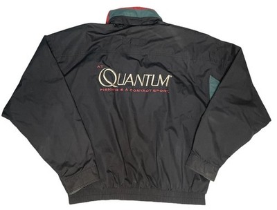 Veste Quantum Fishing Noire Homme - Taille M - Bomber Zip Avec Capuche Intégrée - Occasion