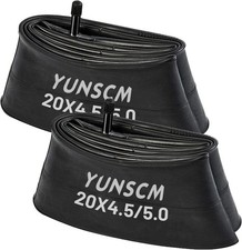 2-PCS 20" E-Bike Tubes 20x4.5 20x5.0 AV32mm Premium Butyl Rubber Inner