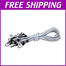 Durable Multi-Use Bungee Cords with Hooks, 64"