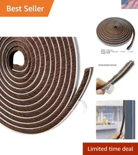 Weatherproof Felt Weather Stripping Brush Seal - 16 ft for Doors and Windows