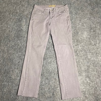 Just USA Jeans Womens Size 9 Juniors Straight Light Gray Raw Hem SK#611269