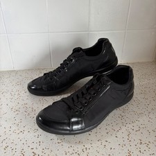 Prada Linea Rossa Black Nylon & Leather Low Top Sneakers Trainers UK 10 EU 44