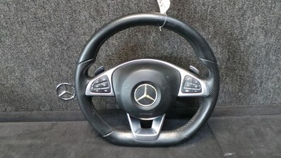 E96-591* Mercedes W205 C-Klasse Lenkrad Multifunktionslenkrad Leder Original