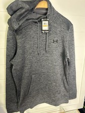 Under Armour Men's Armour Fleece Twist Hoodie, Castlerock / Black, Small