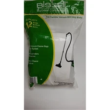 Bissell Commercial Canister Vacuum Bags,Paper,PK12 C3000-PK12