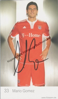 Original Autogramm Mario Gomez /// Autogramm Autograph signiert signed signee Go