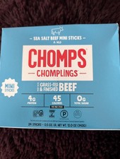 Chomps Snack Sticks Sea Salt Beef Chomplings - 12oz/24ct