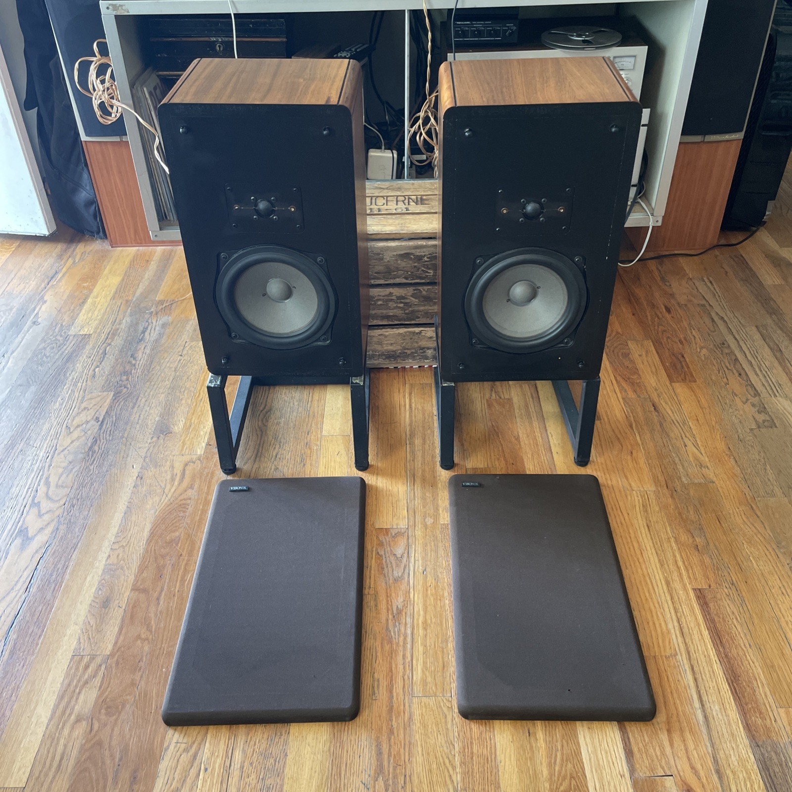 VISONIK EURO-5 Speakers 2-Way A/D/S Braun 8” EXTREMELY RARE WORKING! USA