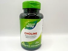 Nature's Way Choline  - 100 Vegan Tablets - 500mg per serving - FREE SHIPPING