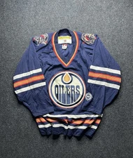 VTG NHL KOHO Edmonton Oilers Authentic hockey jersey Made in Canada men size S