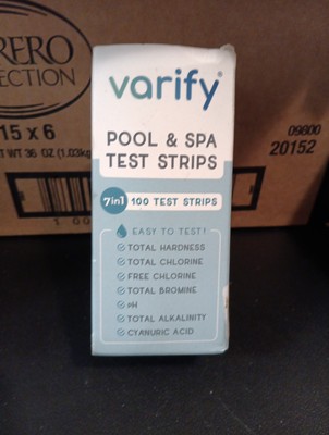Varify Pool & Spa Test Strips 7 in 1; 100 Test Strips Exp 5/5/25 B7