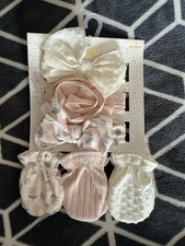 Dunbar Global Bow Fancy 3 Bows 3 Mittens Pink