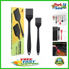 Versatile 2-Piece Silicone Basting Brush 10"  8" - Perfect for BBQ and Baking