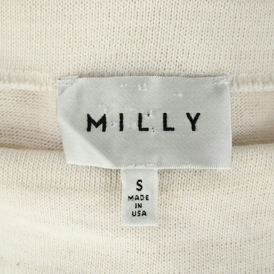 Suéter Milly Mujer Pequeño Marfil Naranja Rayas Túnica Algodón Cuello Barco Náutico Foto 3 de 4