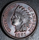 1891 INDIAN HEAD CENT - BU AU UNC - With A TOUCH OF MINT LUSTER!