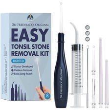 8-Piece Tonsil Stone Remover Kit Painless with Pick Irrigator for Bad Breath