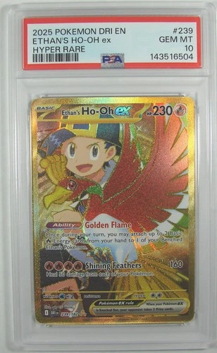 Pokémon 2025 Destined Rivals ETHAN'S HO-OH ex #239 PSA 10 GEM MINT Hyper Rare
