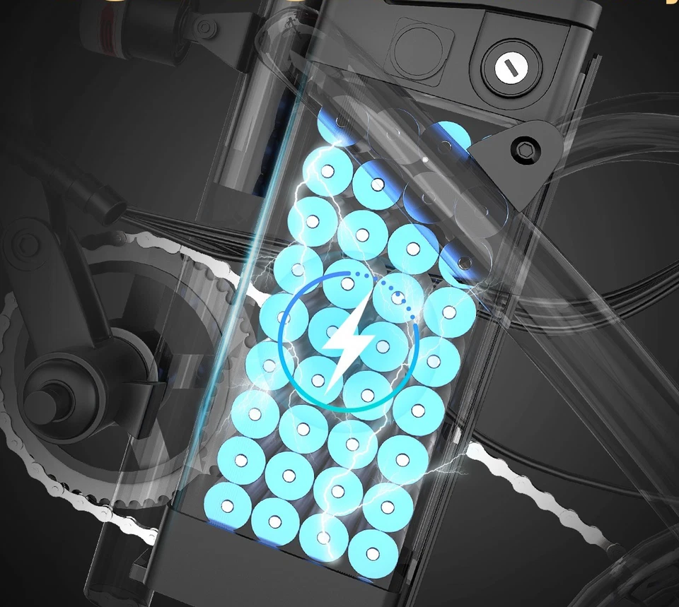 Foldable Electric Bike Peak 1500W 45Miles 30MPH EBikes UL2849 Certified Adult US - Image 4 of 4