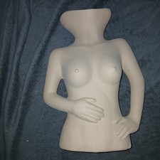 arte ceramica dama pettorina busto vaso brocca design raro