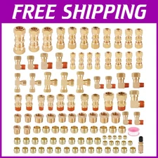 119PCS DOT Air Line Fittings Kit, Brass Compression Set