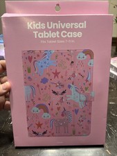 Kids Universal Tablet Case Fits Tablet Sizes 7-11 Inches Pink Unicorn Girls T